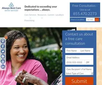 Alwaysbestcare.com(In-Home Care For Seniors) Screenshot