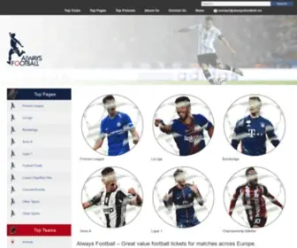 Alwaysfootball.com(Premier League Tickets) Screenshot