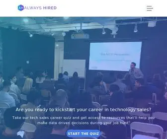Alwayshired.com(AlwaysHired Sales Bootcamp) Screenshot