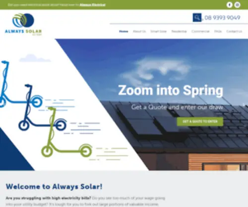 Alwayssolar.com.au(Perth Solar Energy) Screenshot