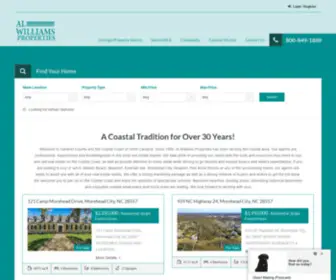 Alwilliamsproperties.com(Al Williams Properties Crystal Coast Real Estate) Screenshot