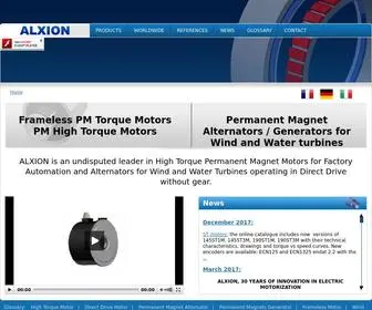 Alxion.com(Wind turbine alternators generators) Screenshot