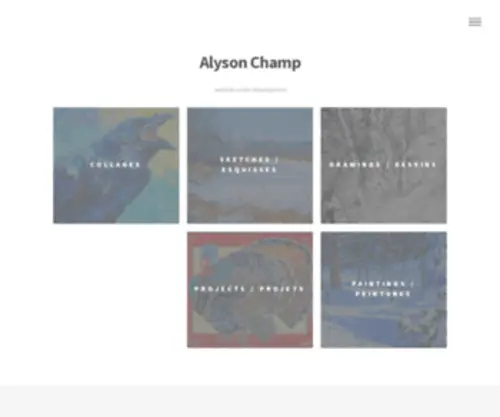 Alysonchamp.com(Canadian Artist Alyson Champ) Screenshot
