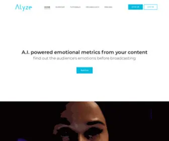 Alyzemetrics.com(Artificial Intelligence Emotional Metrics) Screenshot