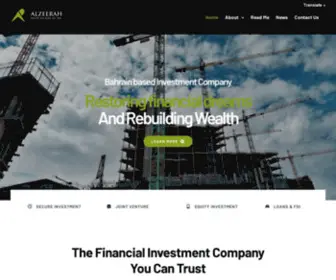 Alzeerahgroup.com(Financial investment company Bahrain) Screenshot