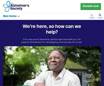 Alzheimers.org.uk(Alzheimer's Society) Screenshot