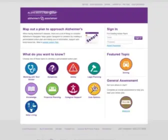 Alzheimersnavigator.org(Alzheimer's Navigator) Screenshot