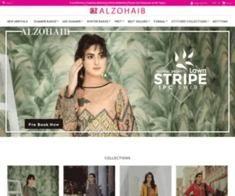 AlzohaibStore.com(Women Designer Wear Fashion Brand Online Store in Pakistan) Screenshot