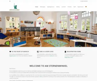 AM-Sternenwinkel.de(Bilingualer Montessori Kindergarten mit Kinderkrippe) Screenshot