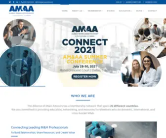 Amaaonline.org(The Alliance of M&A Advisors has a Membership network) Screenshot