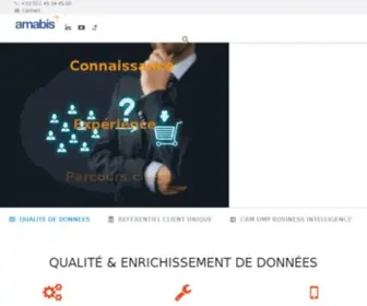 Amabis.com(Amabis, évoluer dans votre stratégie Data) Screenshot