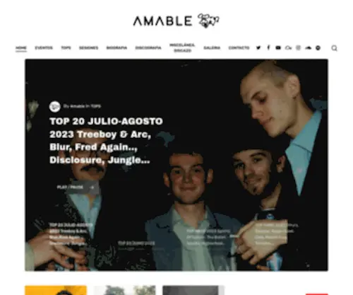 Amable.org(Estas en el sitio web de DJ Amable) Screenshot