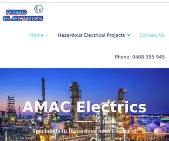 Amacelectrics.com.au(Hazardous Area Electrical Specialist) Screenshot