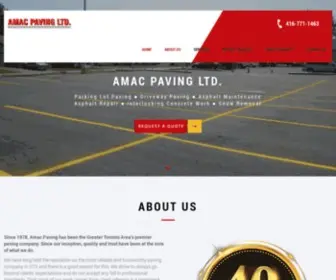 AmacPaving.com(Parking Lot Paving) Screenshot