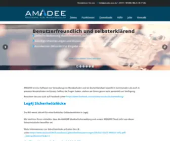 Amadee.de(AMADEE Musikschulverwaltung) Screenshot