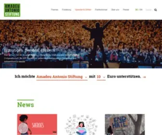 Amadeu-Antonio-Stiftung.de(Amadeu Antonio Stiftung) Screenshot