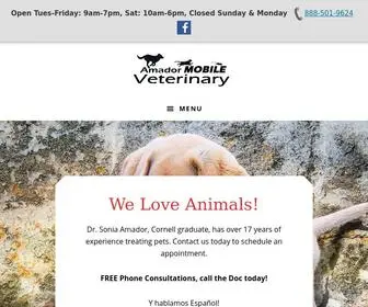 Amadormobileveterinary.com(Amador Mobile Veterinary) Screenshot