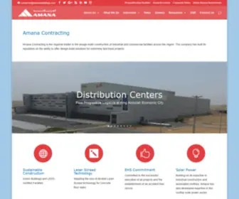 Amanabuildings.com(Amana Contracting & Steel Buildings) Screenshot