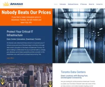 Amanah.com(Dedicated Servers & Colocation in Toronto) Screenshot