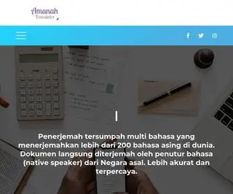 Amanahtranslator.com(Jasa Penerjemah Tersumpah dan Tidak Tersumpah Dokumen) Screenshot