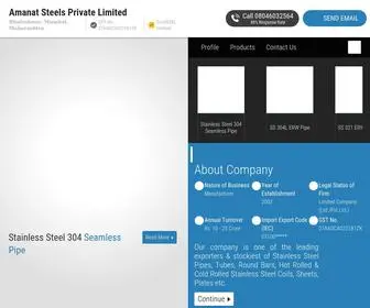 Amanatsteels.net(Amanat Steels Private Limited) Screenshot