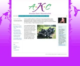 Amandareconstructed.com(Advocating against Distracted Driving) Screenshot