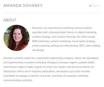 Amandasohaney.com(Digital Marketer) Screenshot