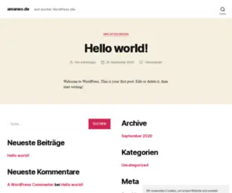 Amaneo.de(Just another WordPress site) Screenshot