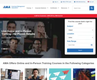 Amanet.org(Online Business & Corporate Training Seminars) Screenshot