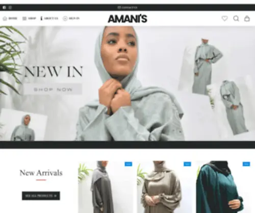 Amanis.co.uk(Abaya) Screenshot