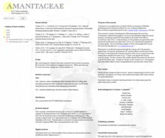 Amanitaceaethejournal.org(Amanitaceae the journal) Screenshot