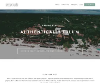 Amansalaresort.com(ECO CHIC RESORT TULUM) Screenshot