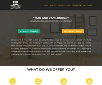 Amanwithavanlondon.co.uk(Affordable Cheap Removal Services in London) Screenshot