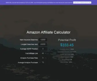 Amaprofits.com(Find Potential Amazon Affiliate Earnings Instantly) Screenshot