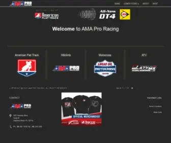 Amaproracing.com(AMA Pro Racing) Screenshot