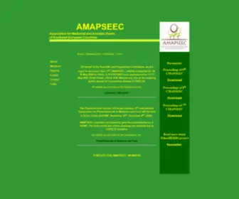 Amapseec.com(Association for Medicinal and Aromatic Plants of Southeast European Countries) Screenshot