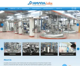 Amaralabs.in(Pharmaceutical labs in Hyderabad) Screenshot