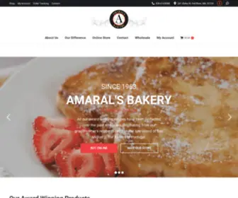 Amaralsbakery.com(Amaral's Bakery) Screenshot