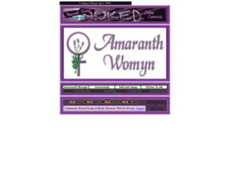 Amaranthwomyn.com(Amaranth Womyn Lesbian Community) Screenshot