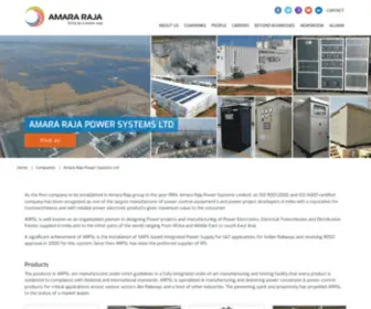 Amararajapowersystems.com(Amara Raja Power Systems Limited is) Screenshot