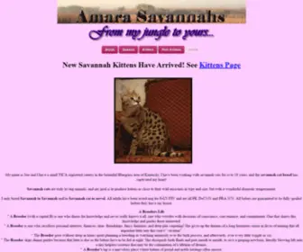 Amarasavannahs.com(F2 Savannah Cats for Sale) Screenshot