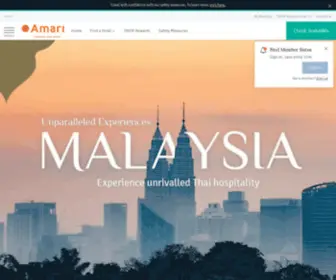 Amari.com(Amari Hotels & Resorts) Screenshot
