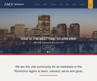 Amarichmond.org(Richmond Chapter of The American Marketing Association) Screenshot