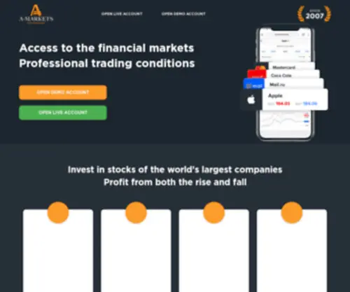 Amarketstrading.co(Redirection page) Screenshot