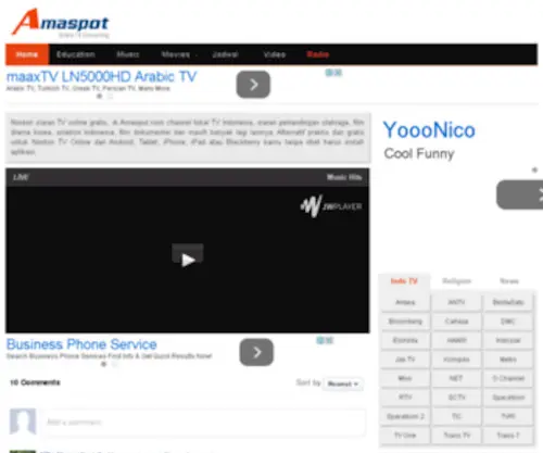 Amaspot.com(Amaspot TV Online Indonesia) Screenshot
