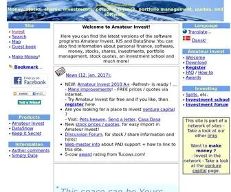 Amateur-Invest.com(Software,Personal Finance,Money,Portfolio Management,Shares,Stocks) Screenshot