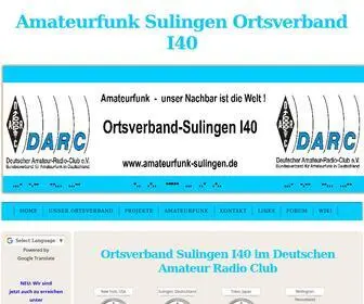 Amateurfunk-Sulingen.de(Ortsverband Sulingen I40 im Deutschen Amateur Radio Club) Screenshot