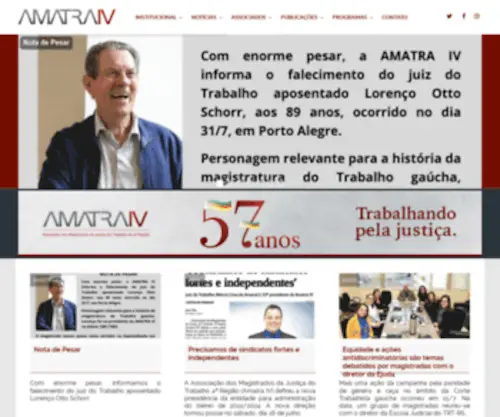 Amatra4.org.br(Associação dos Juízes do Trabalho do Rio Grande do Sul) Screenshot