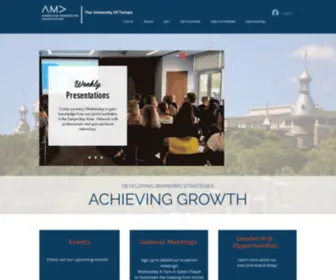 Amaut.net(The American Marketing Association at The University of Tampa) Screenshot