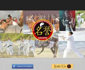 Amaww.com(Association of Martial Artists World Wide) Screenshot